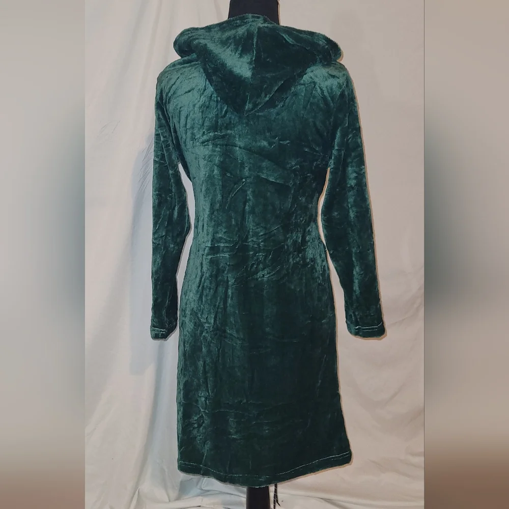 Doctor Unicorn, Dark Green Kids Fleece Hooded Robe with Belt, 10-11 Y, NWOT